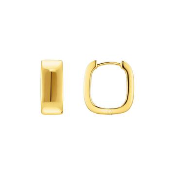 Verete Creolen in eckiger Form