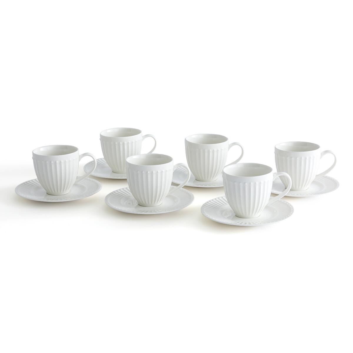 La Redoute Intérieurs Lot de 6 tasses à thé et sous-tasses  