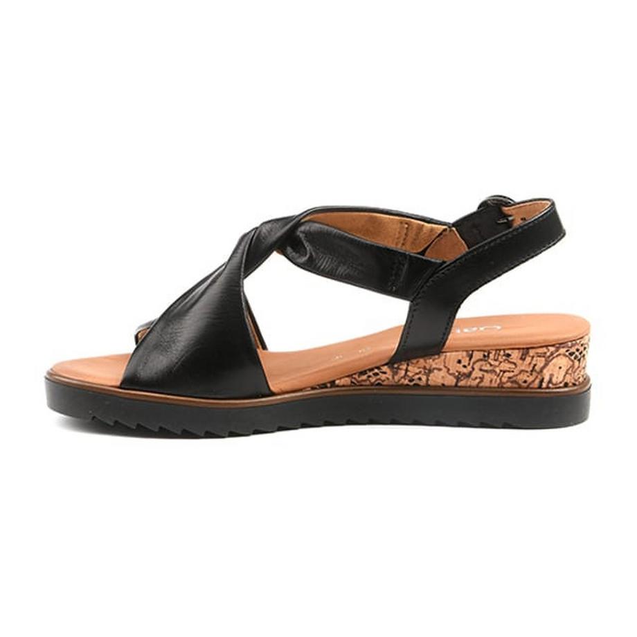 Gabor Sandali con zeppa in pelle  