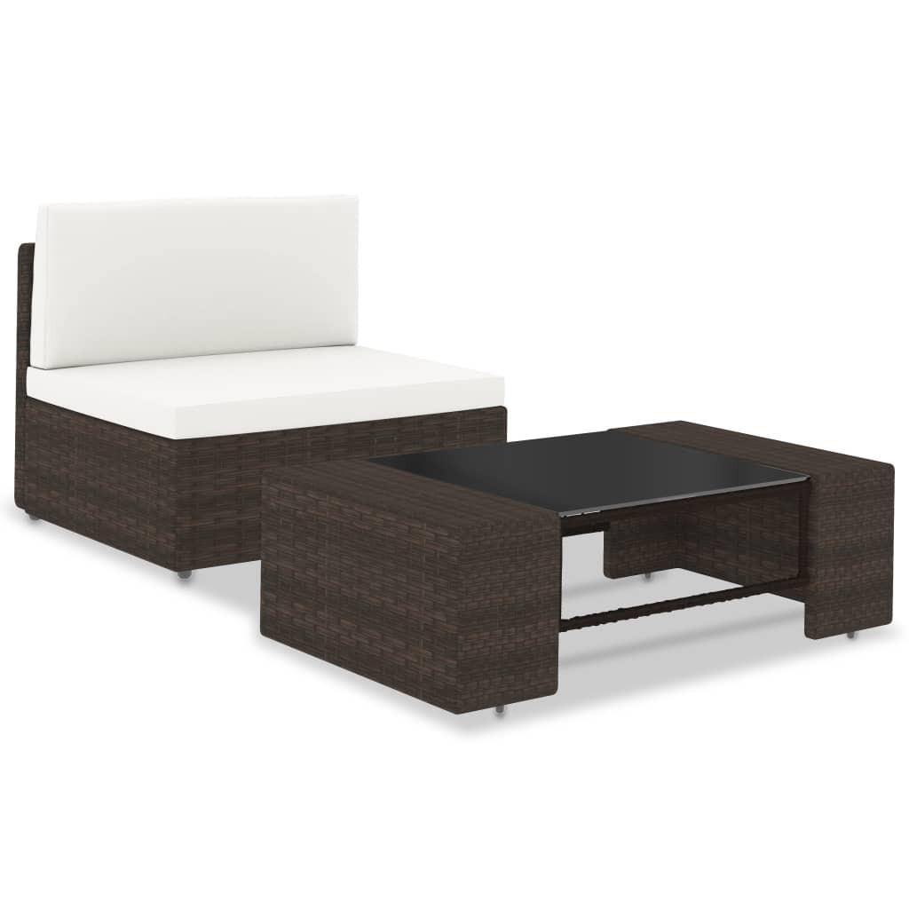 VidaXL Garten-lounge-set poly-rattan  