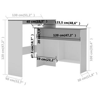 VidaXL Table de bar bois d'ingénierie  