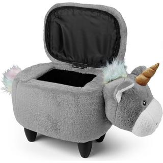 ZOOSY  Tabouret Zoosy Licorne "Enea" Gris, avec compartiment 