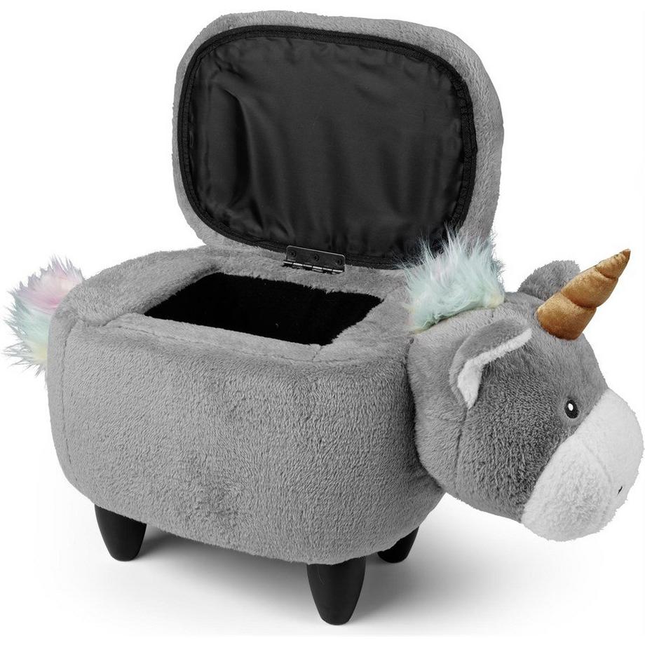ZOOSY  Zoosy Hocker Einhorn «Enea» Grau, mit Fach 