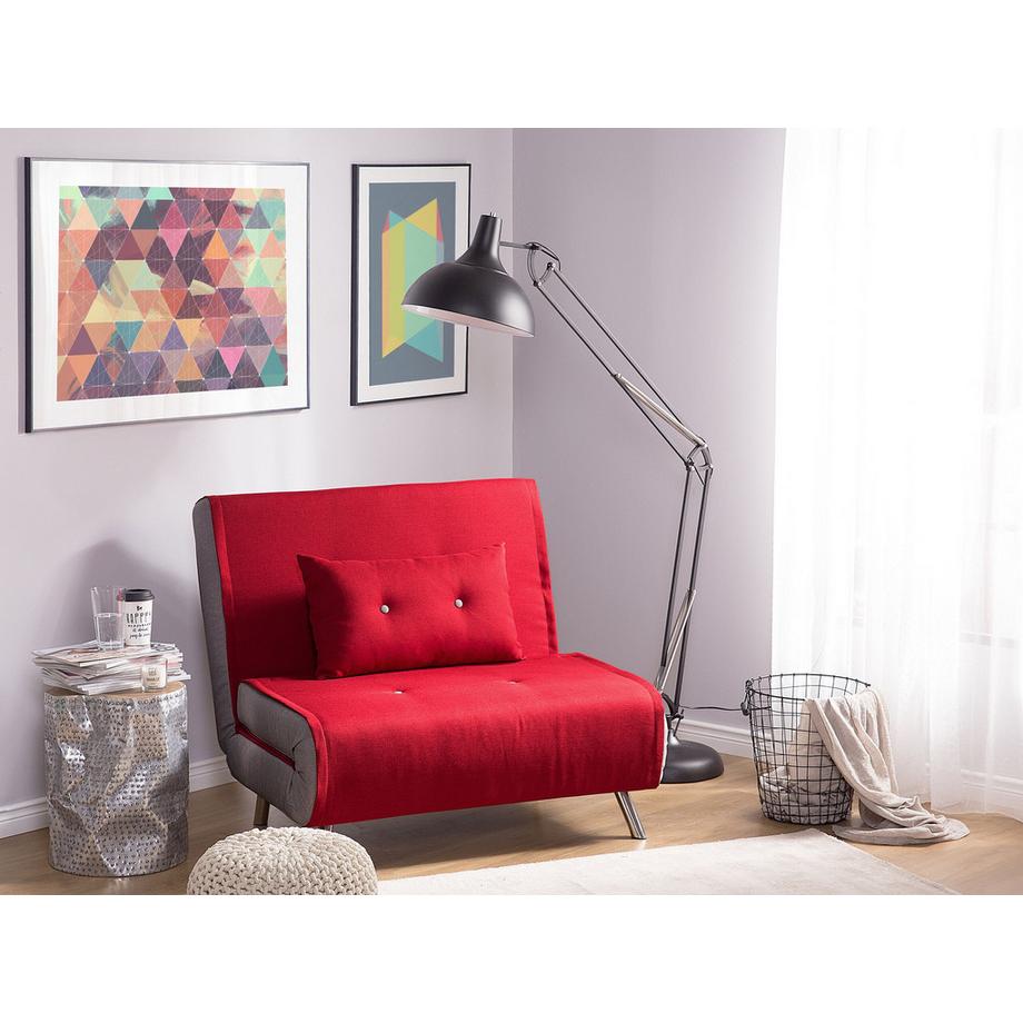 Beliani Schlafsofa aus Stoff Retro FARRIS  