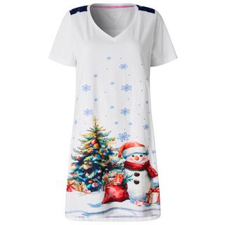 Joe Browns Chemise de Nuit Festive en Jersey Bonhomme de Neige  