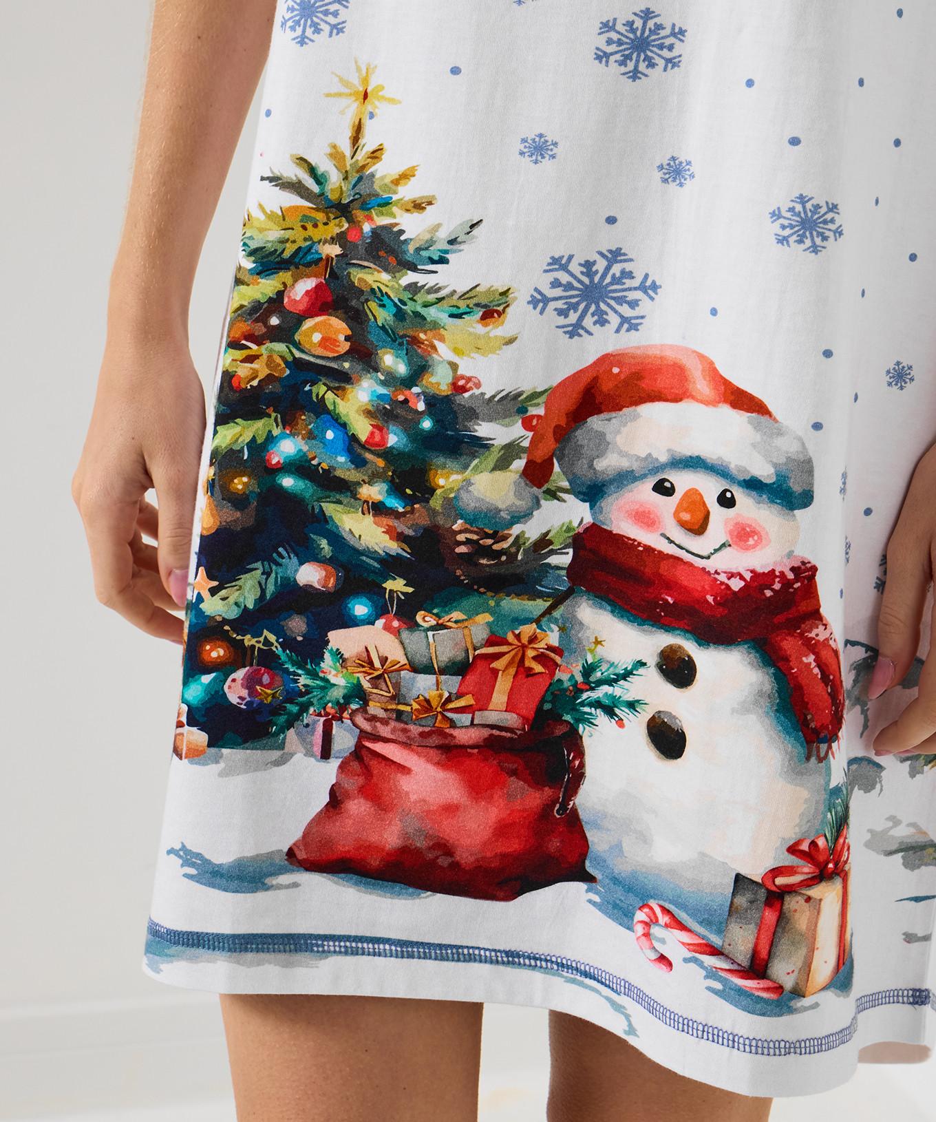 Joe Browns Chemise de Nuit Festive en Jersey Bonhomme de Neige  