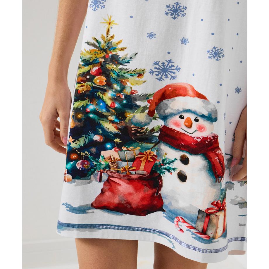 Joe Browns Festliches Jersey Nachthemd Schneemann  