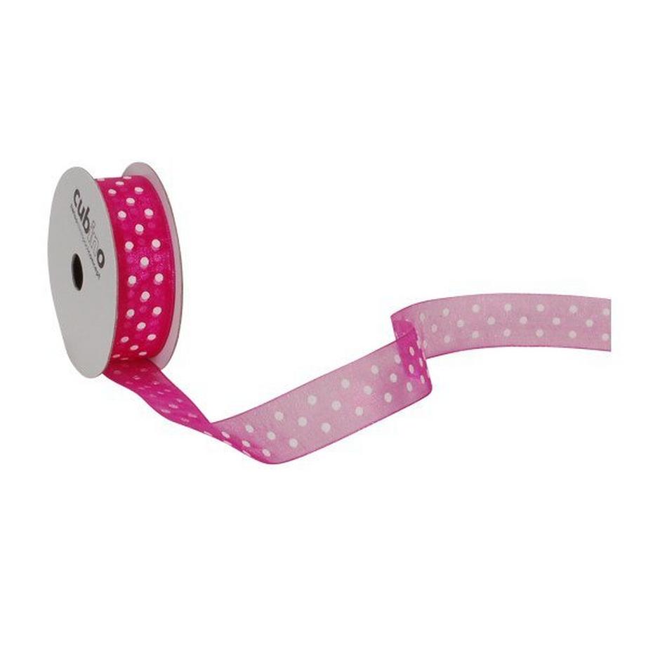 SPYK Band Cubino Dots 1748.1564 15mmx4m pink-weiss