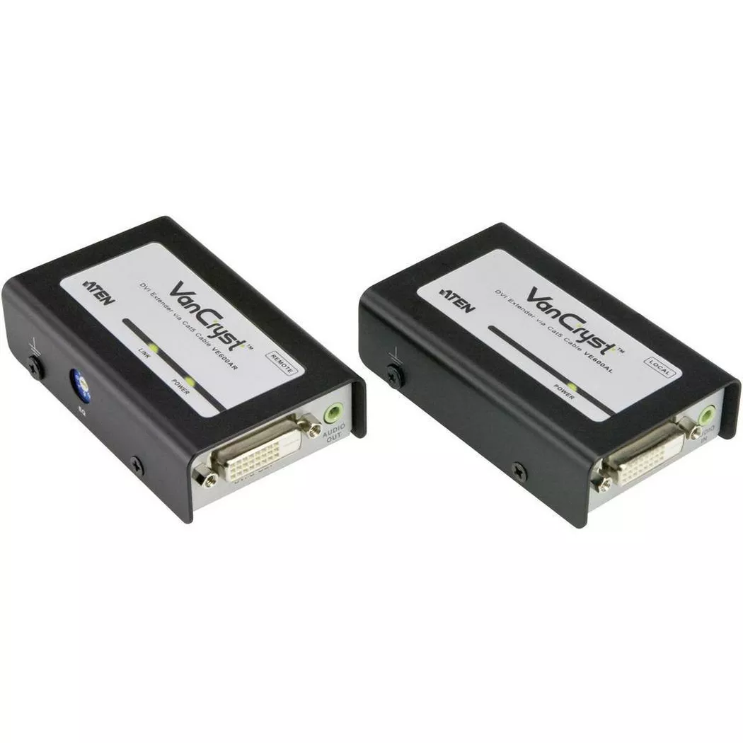 ATEN VE600A AV extender AV transmitter Black