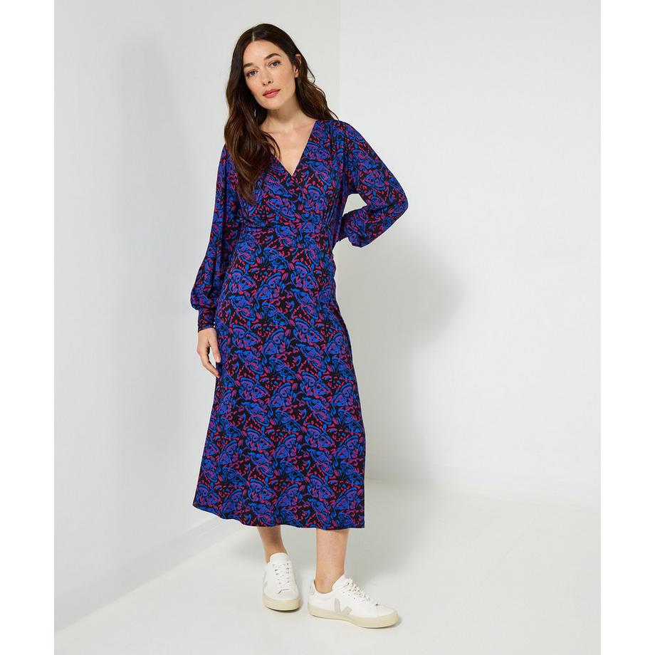 Midikleid aus Jersey mit Schmetterlingsmuster