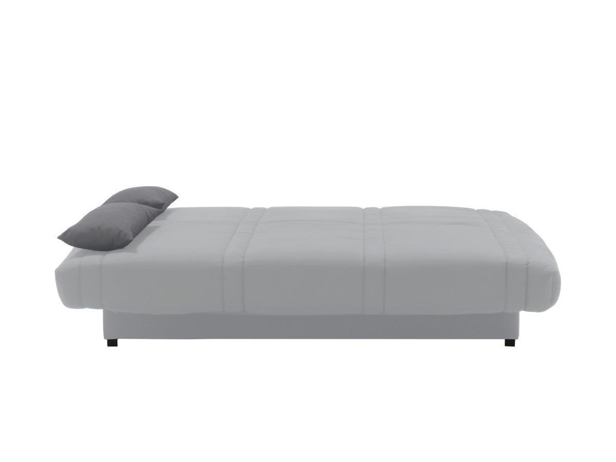 Vente-unique Divano letto clic clac con contenitore portaoggetti in tessuto Grigio con cuscini FARWEST  