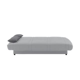 Vente-unique Divano letto clic clac con contenitore portaoggetti in tessuto Grigio con cuscini FARWEST  