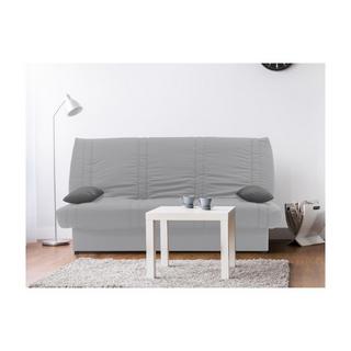 Vente-unique Divano letto clic clac con contenitore portaoggetti in tessuto Grigio con cuscini FARWEST  