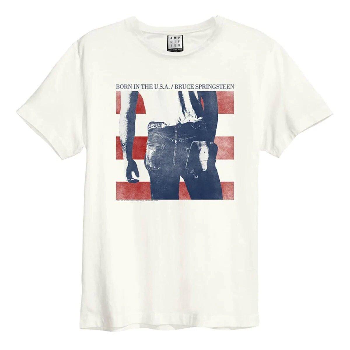 Image of Born In The Usa Tshirt Damen Weiss M