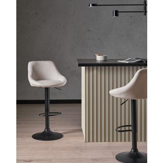 Beliani Lot de 2 tabourets de bar en Tissu Moderne MEDULIN  