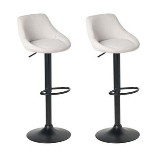 Beliani Lot de 2 tabourets de bar en Tissu Moderne MEDULIN  