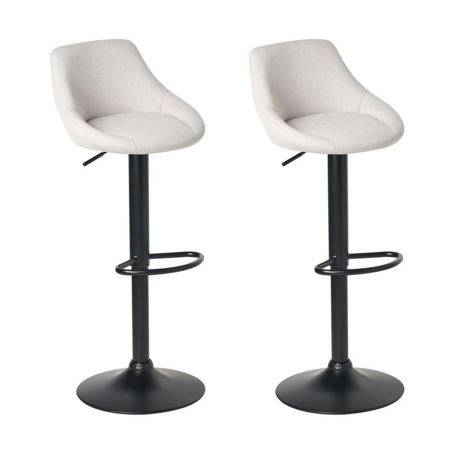 Lot de 2 tabourets de bar en Tissu Moderne MEDULIN