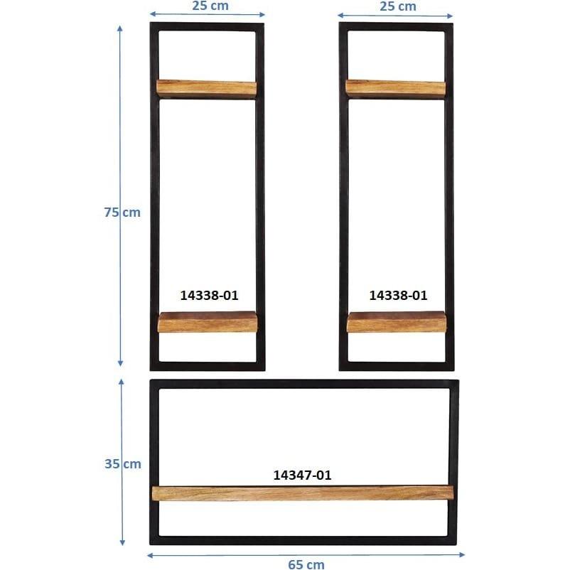 mutoni Mensola Melbourne naturale 60x25x115 (3 pezzi)  