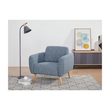 Fauteuil en tissu MAGELAN - Bleu clair