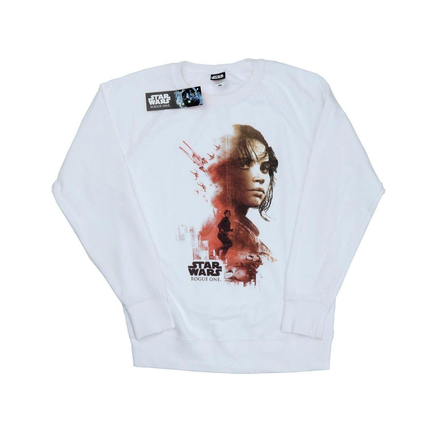 Image of Rogue One Jyn Running Sweatshirt Damen Weiss XXL