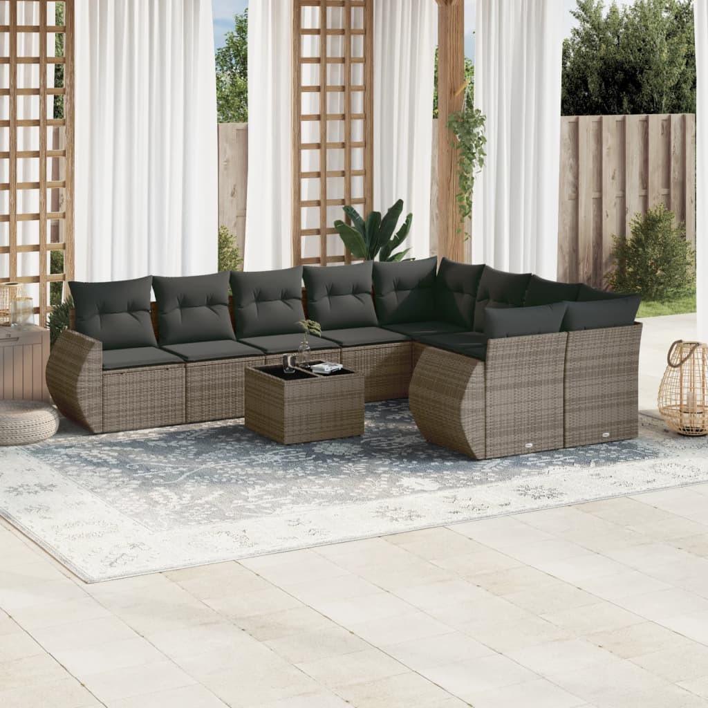 VidaXL set divano da giardino Polirattan  