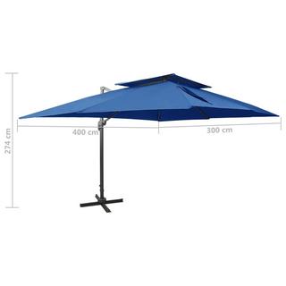 VidaXL Parasol de jardin en porte-à-faux  