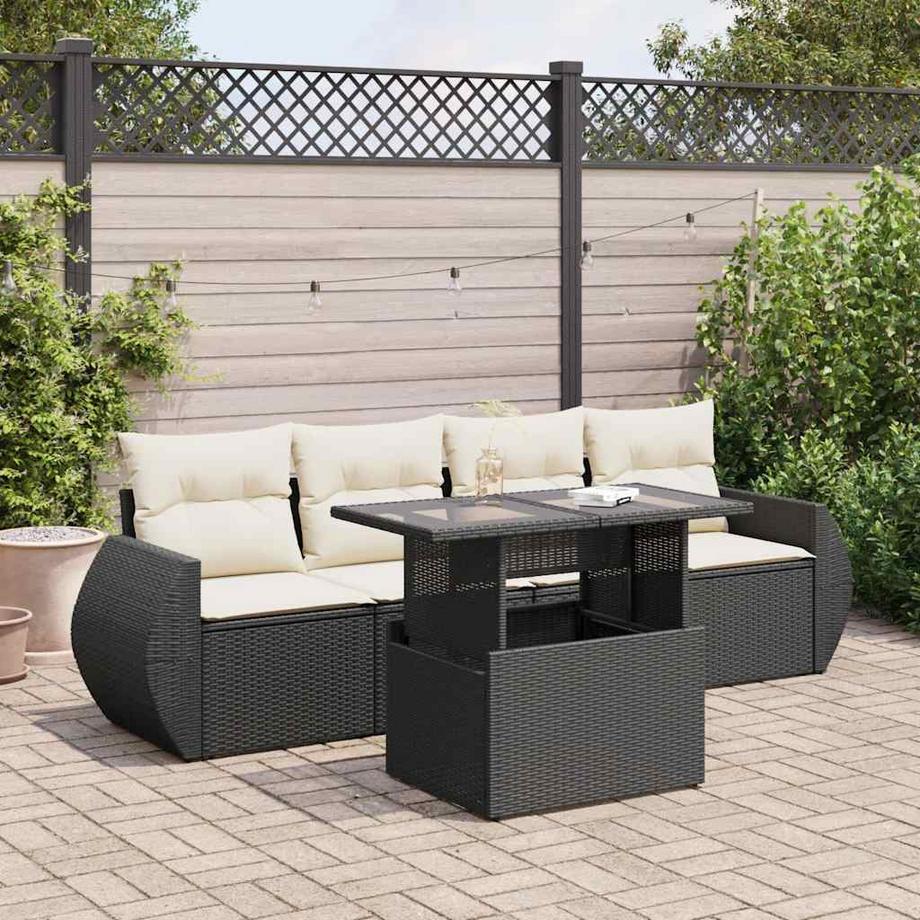 VidaXL Ensemble de canapés de jardin rotin synthétique  