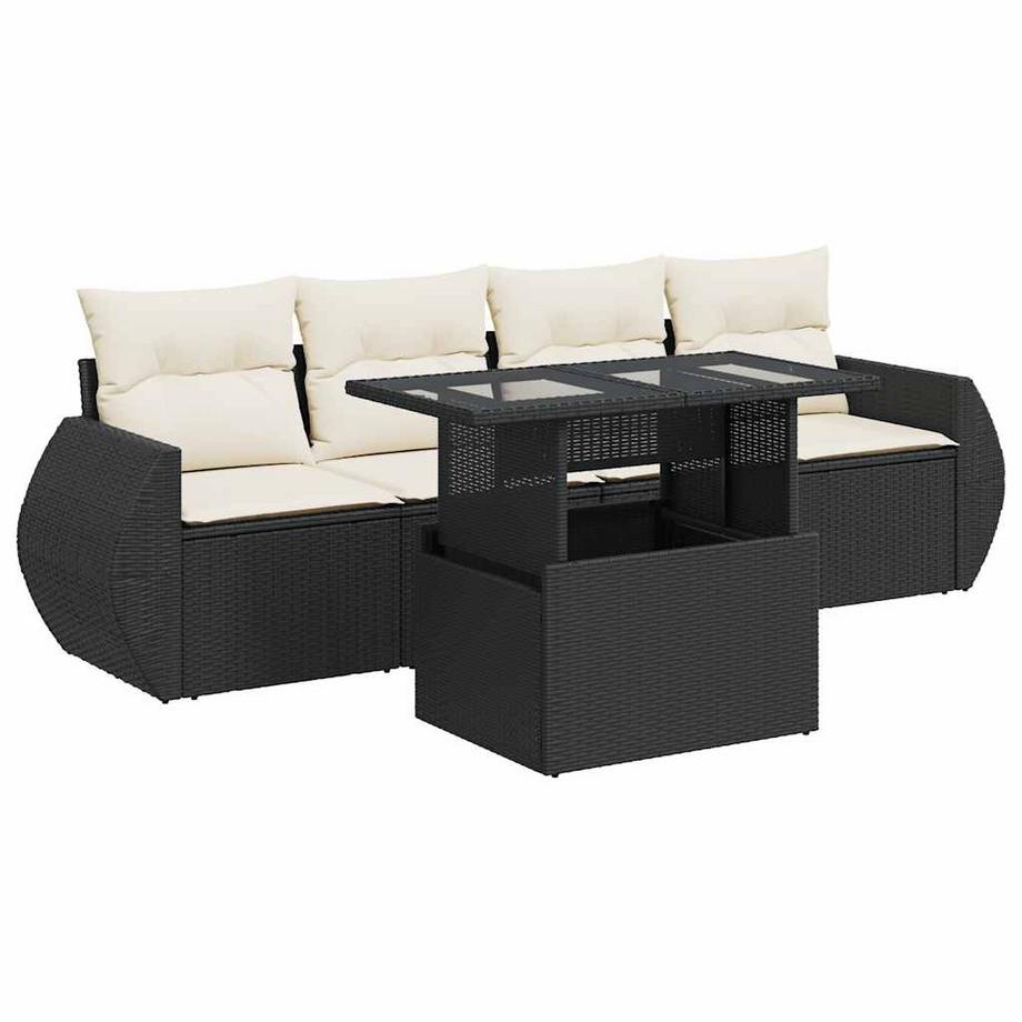 set di divani da giardino Polirattan