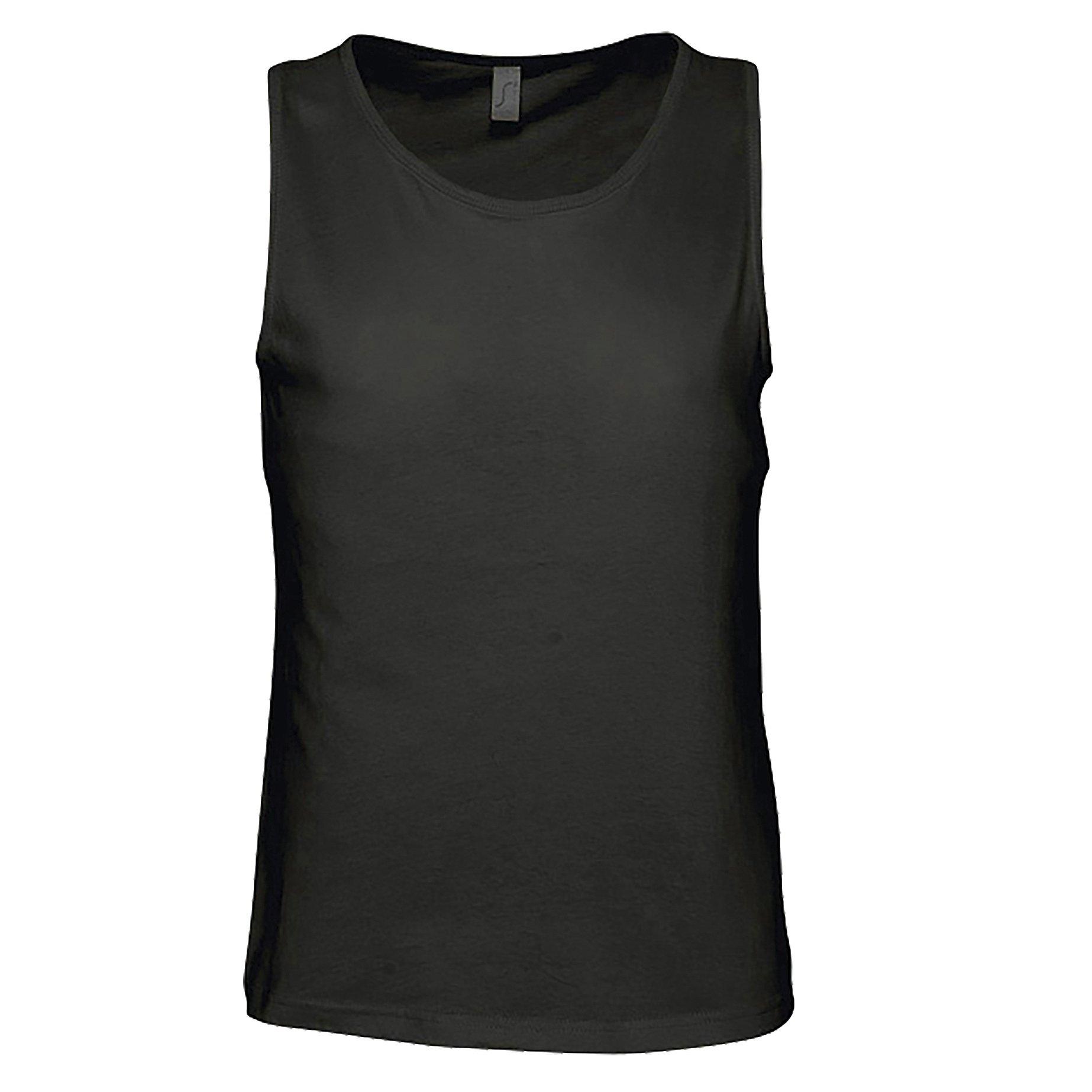 Image of Justin Tanktop Top, Ärmellos Unisex Schwarz 4XL
