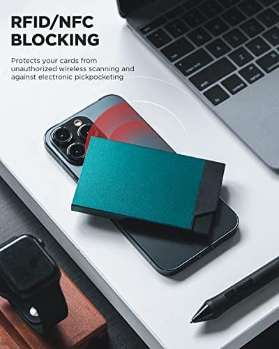 Only-bags.store Metall RFID NFC Schutz Slim Automatisches Pop Up Kartenetui  