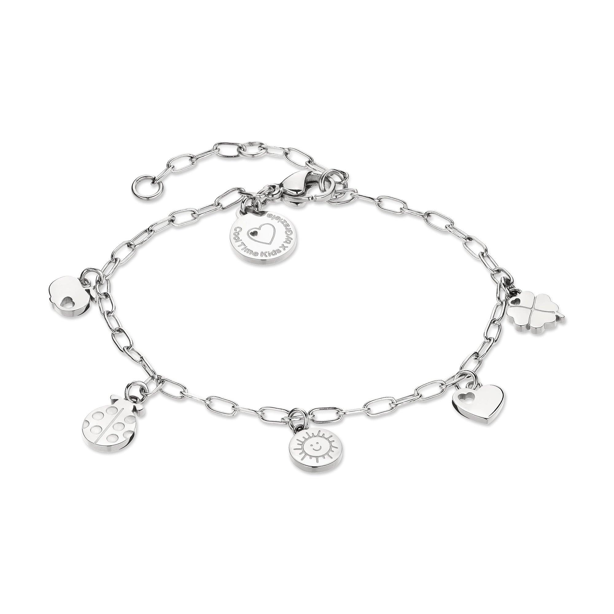 Image of Armband Mit Verschiedenen Anhängern Unisex 17cm