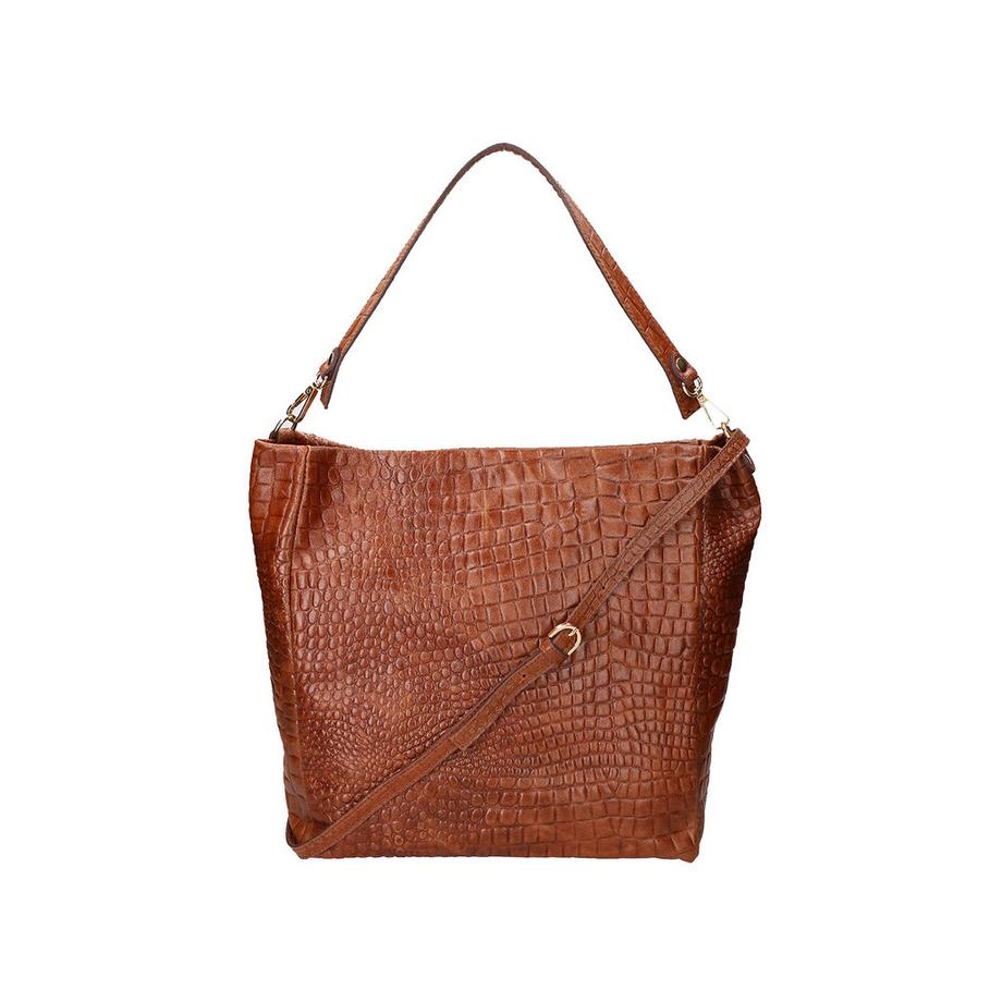 Gave Lux Schultertasche mit Krokodilprägung  