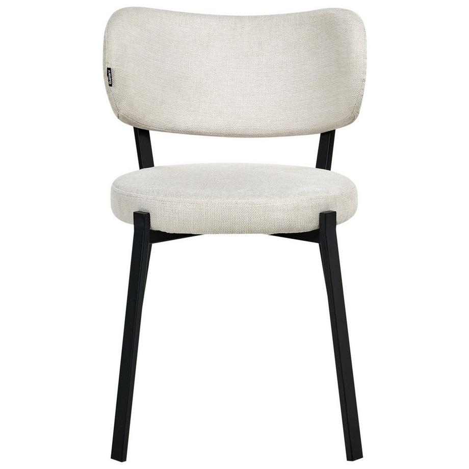 Beliani Lot de 2 chaises de salle à manger en Tissu  BRONTE  