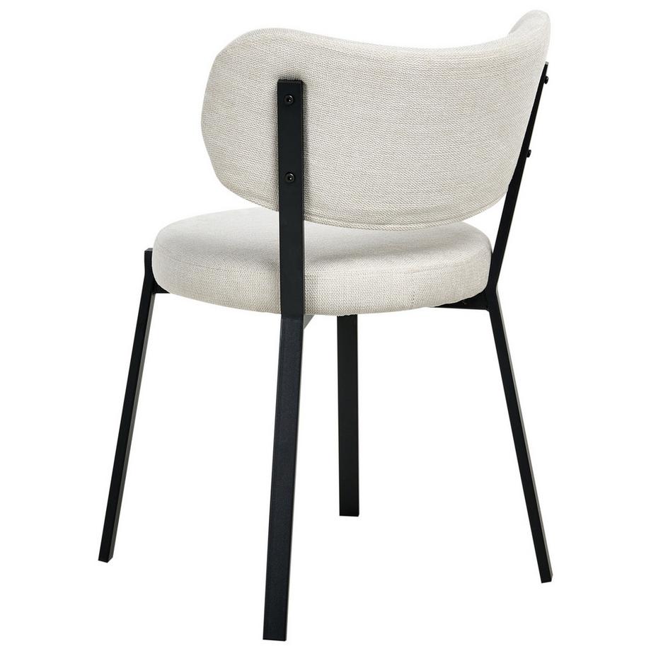 Beliani Lot de 2 chaises de salle à manger en Tissu  BRONTE  