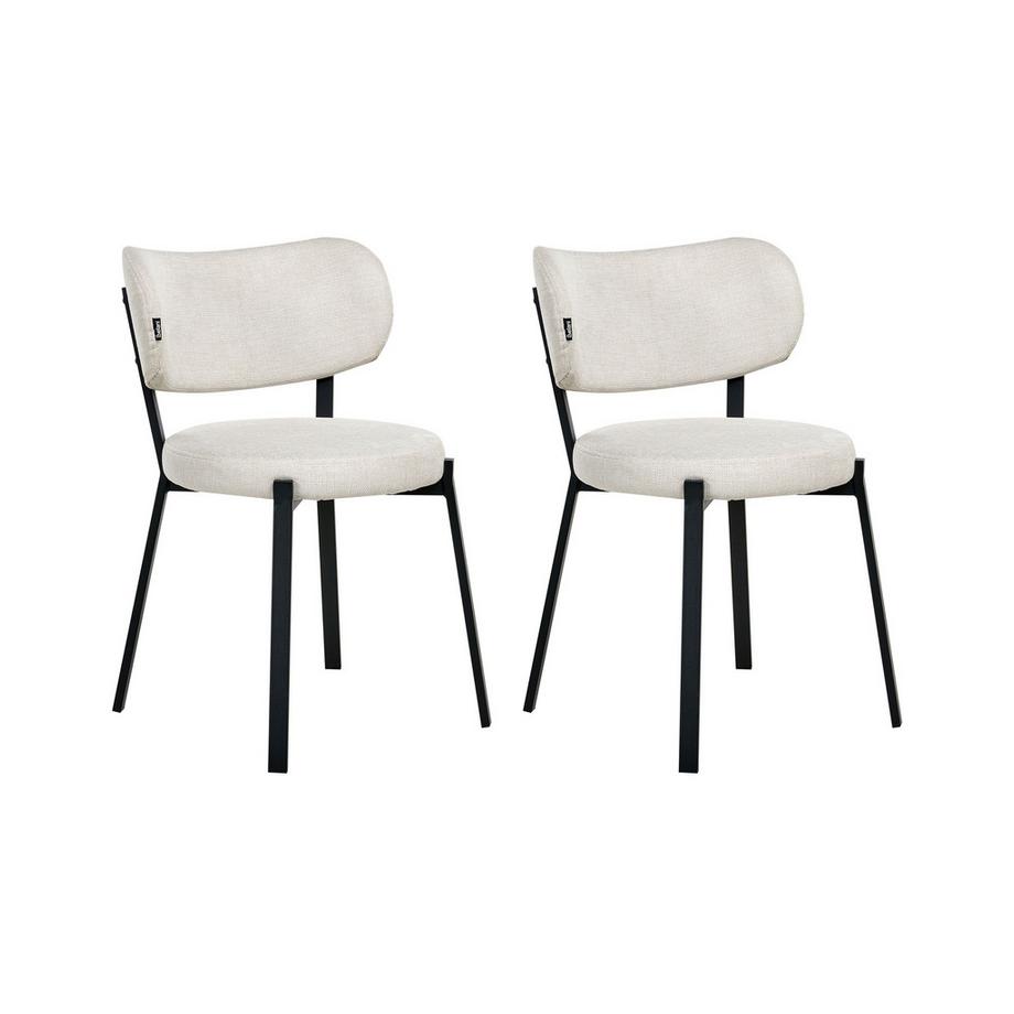 Lot de 2 chaises de salle à manger en Tissu  BRONTE