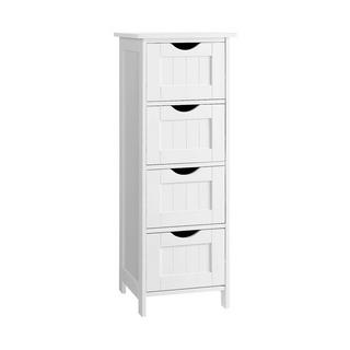 Calicosy Chiffonnier de rangement 4 tiroirs blanc - L30 x H82 cm  