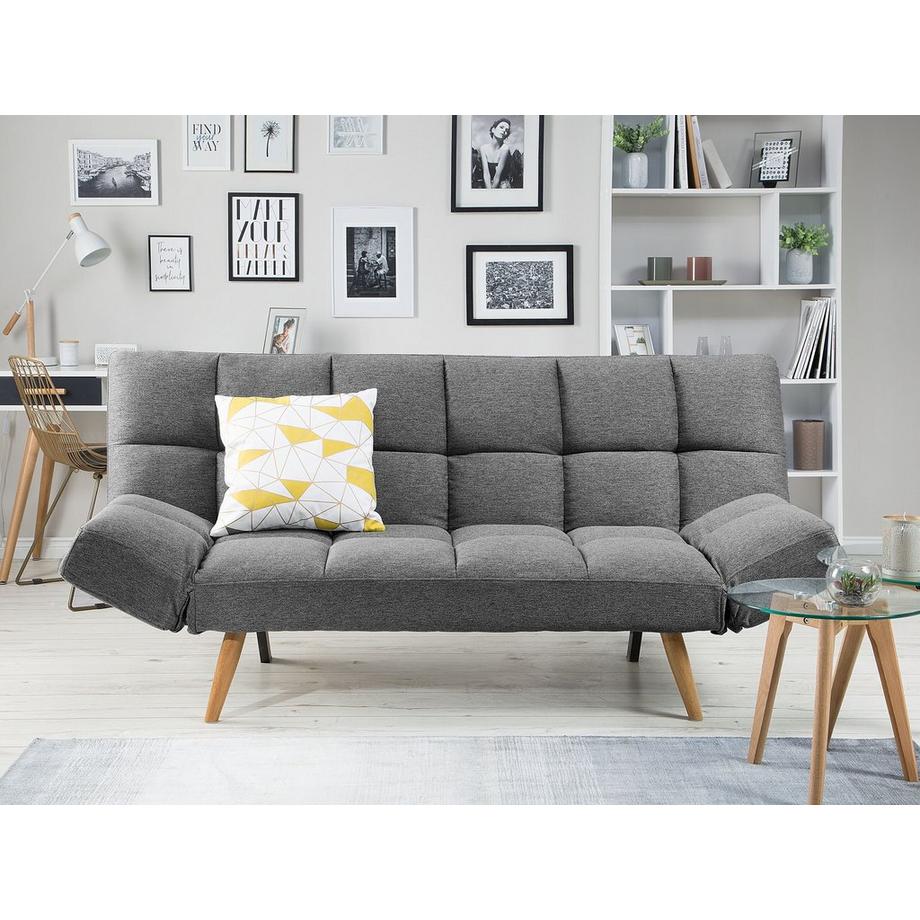 Beliani Canapé-lit en Tissu Rétro INGARO  