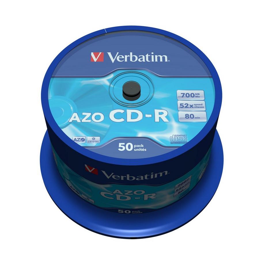 Verbatim CD-R AZO Crystal 700 MB 52x 50 Stück(e)