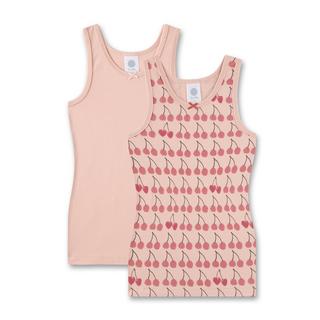 Sanetta  Mädchen-Unterhemd (Doppelpack) Kirschen 