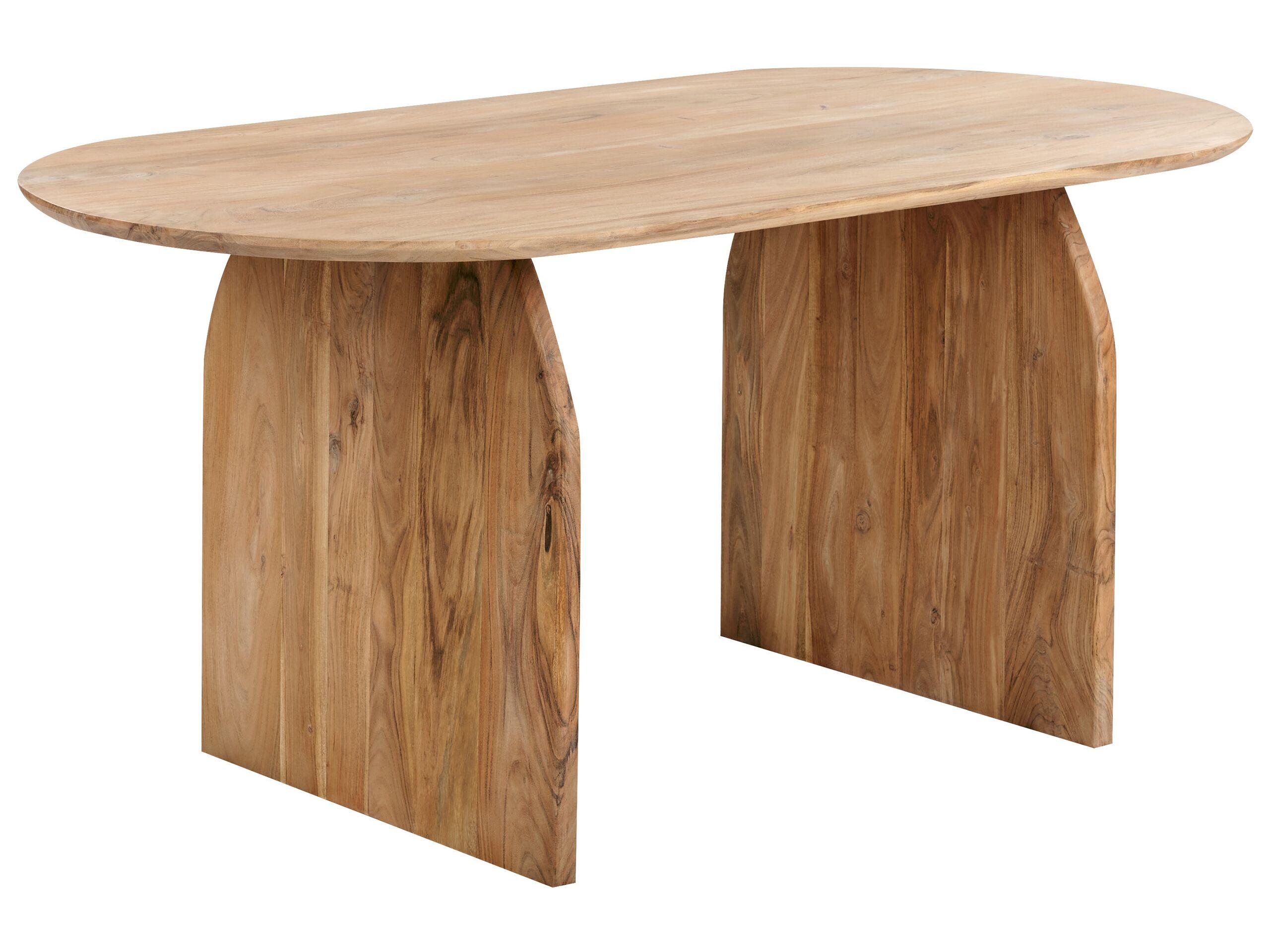 Beliani Table de repas en Acacia Rustique SKYE  