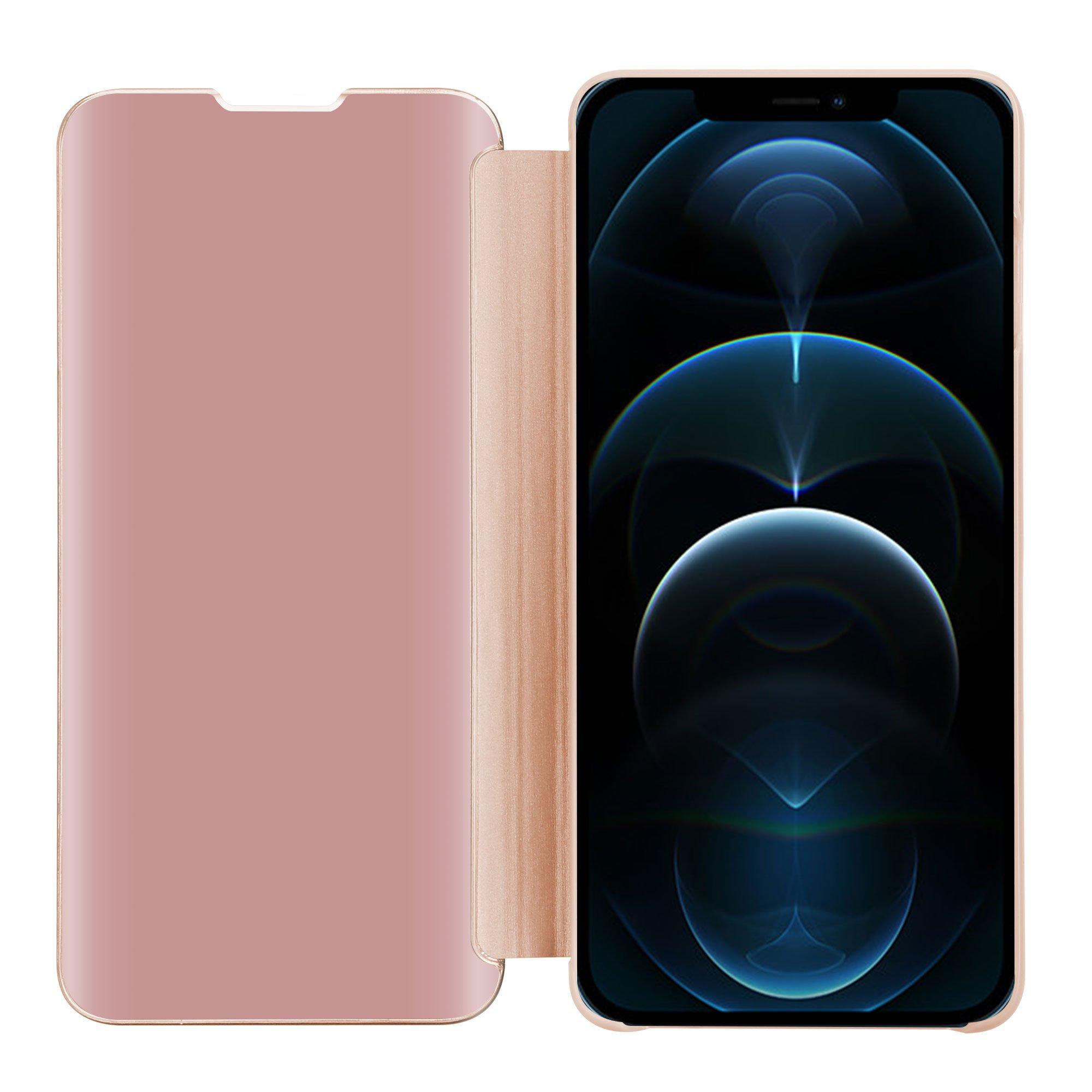 Cadorabo  Housse compatible avec Apple iPhone 13 PRO - Clear View étui de protection miroir avec fonction de support Protection à 360 degrés 