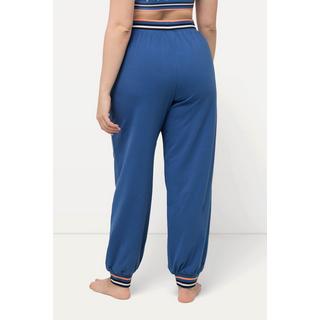 Ulla Popken  Pantaloni loungewear con cintura elastica e orli a righe 