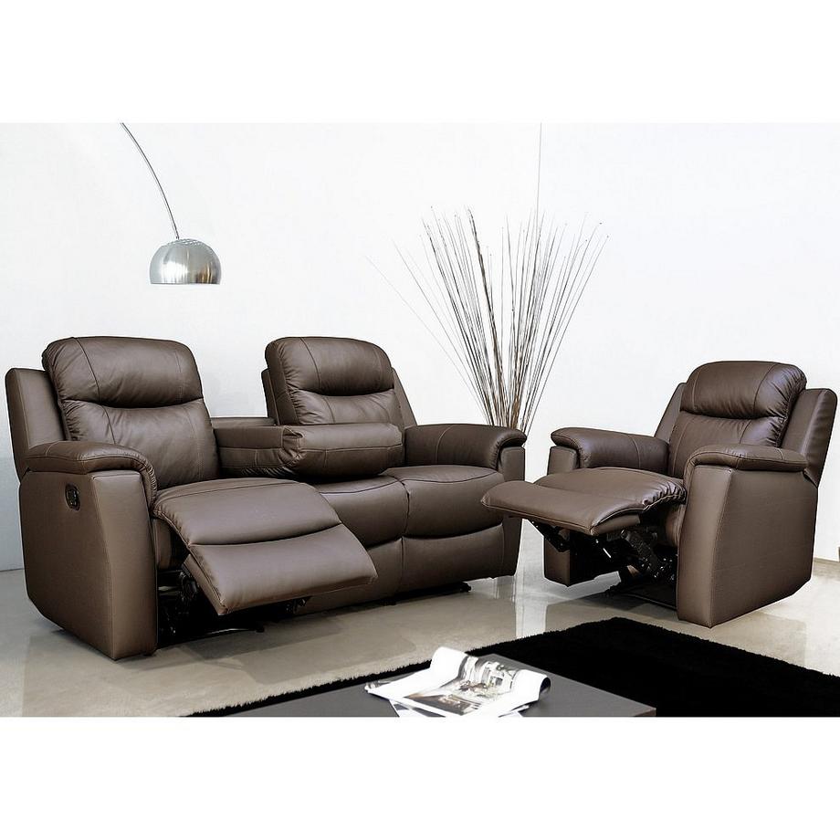 Vente-unique Ledergarnitur Relax 3+EVASION  