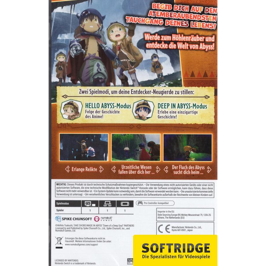 Spike Soft  Made in Abyss: Binary Star Falling into Darkness 
