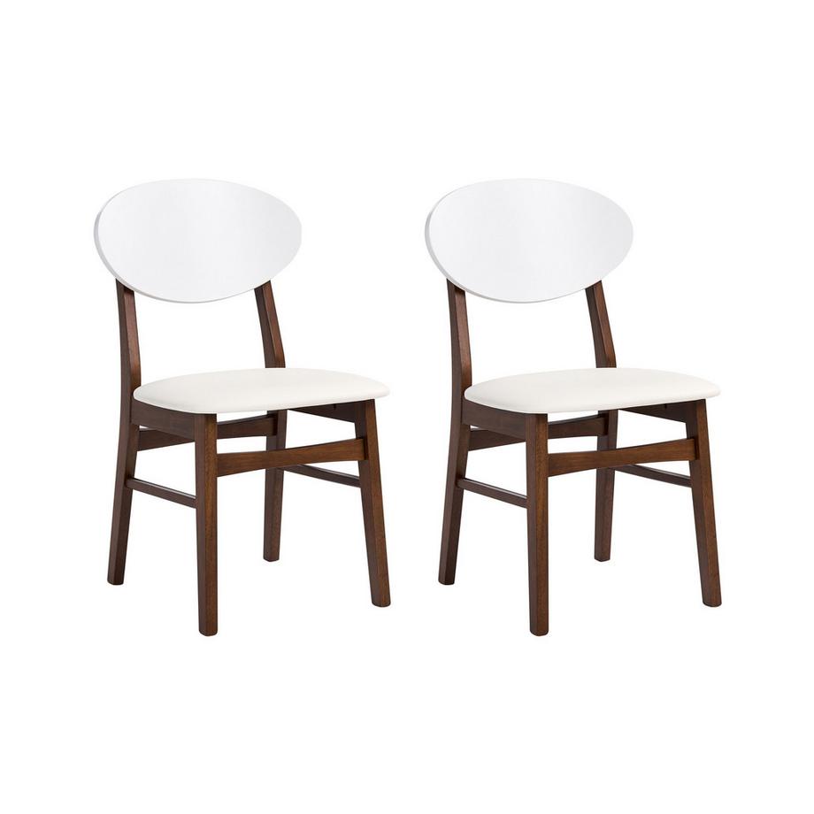 Esszimmerstuhl 2er Set aus Gummibaumholz  AMERY