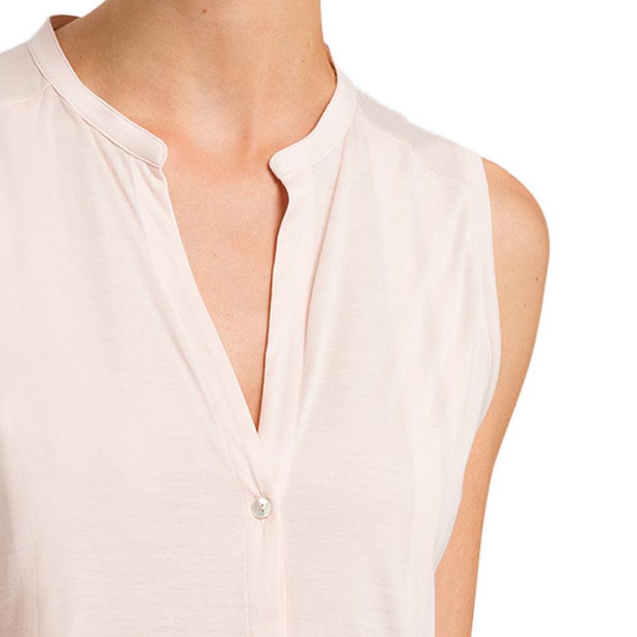 HANRO Cotton Deluxe Chemise de Nuit sans Manches  