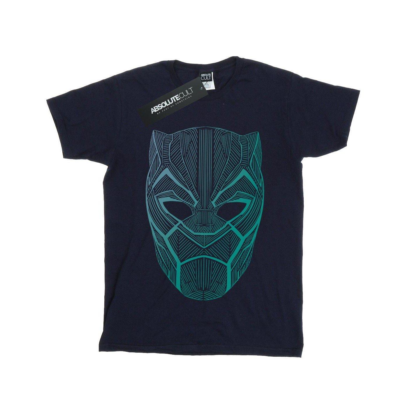 Image of Black Panther Tribal Mask Tshirt Jungen Marine 116