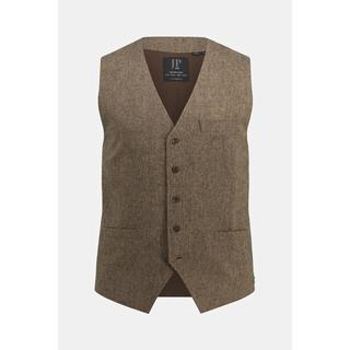JP1880 Gilet in tweed tradizionale misto lana motivo sale e pepe schiena in maglia  