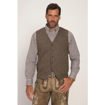 Tweed-Weste, Tracht, Wollmix, Salt&Pepper Muster, Strick-Rücken