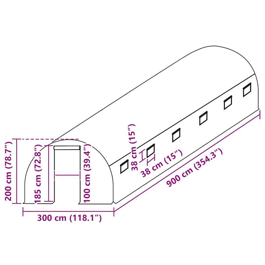 VidaXL Gewächshaus ersatzabdeckung  